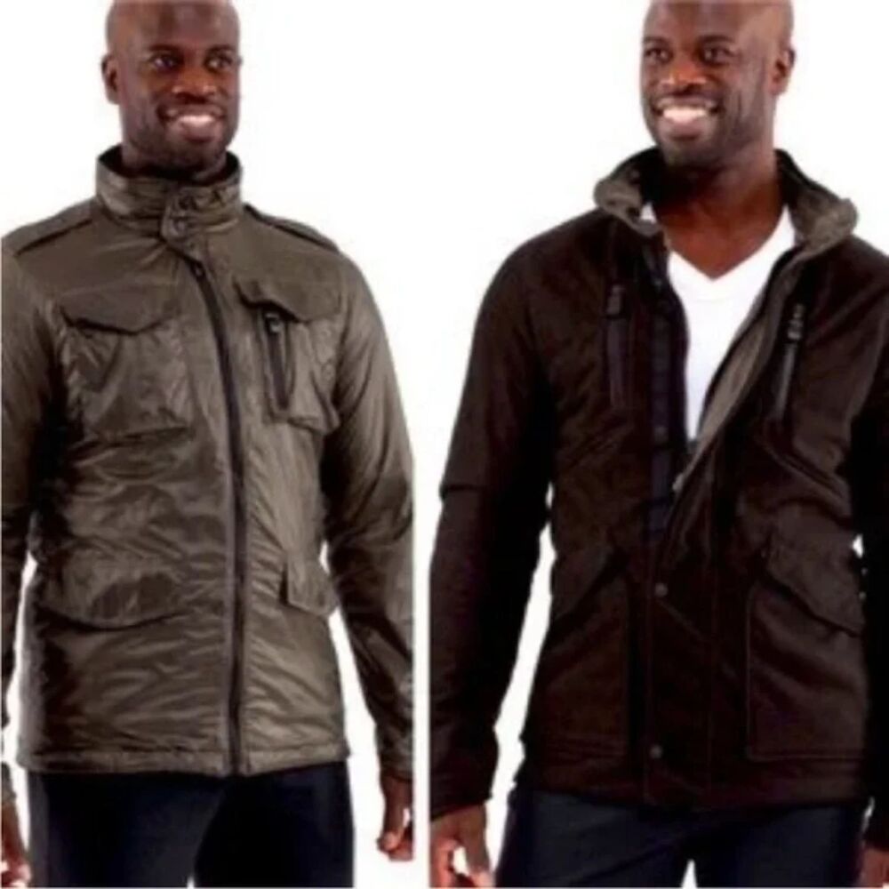 Lululemon Polar Opposite Jacket Reversible Fleece Coat Black Green Mens Large